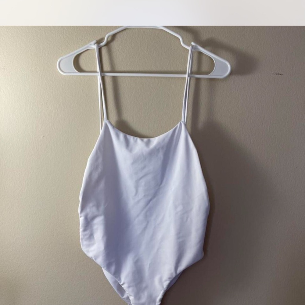 Strappy White One Piece Swimsuit